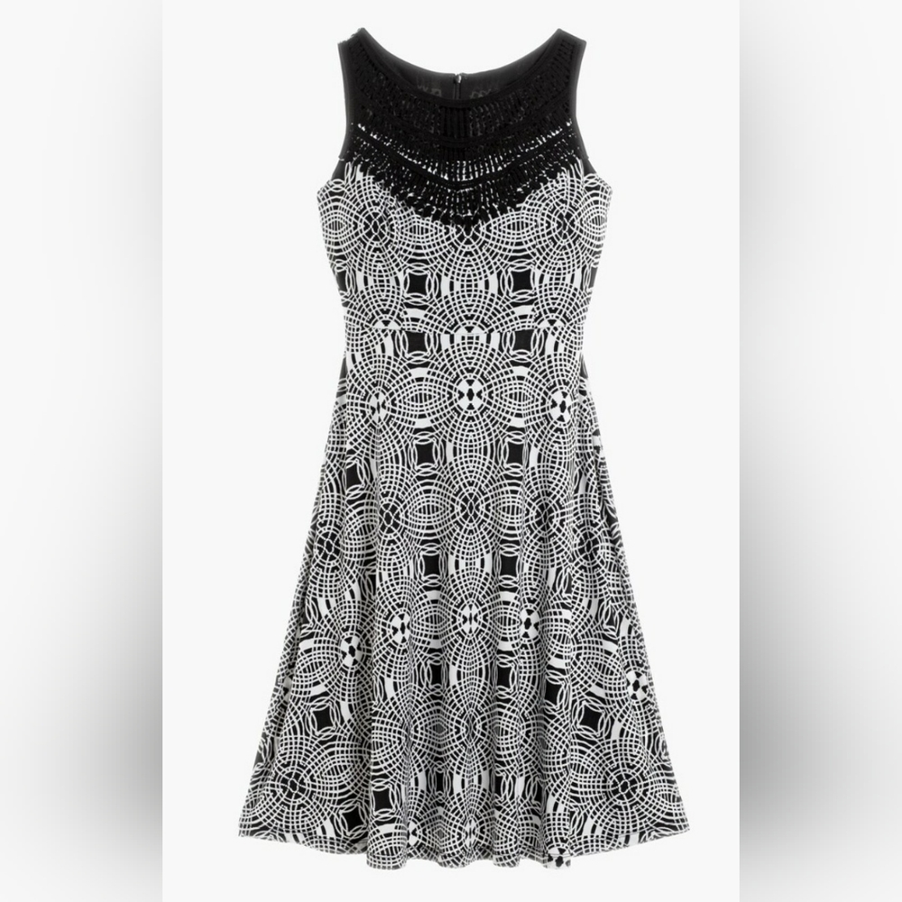 Chico's dress black and white size 1